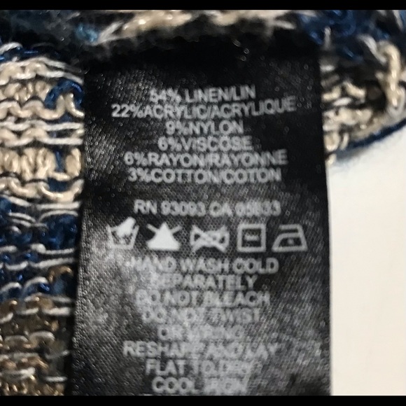 NIC+ZOE Blue/Green Striped Sweater (M) - Picture 11 of 11